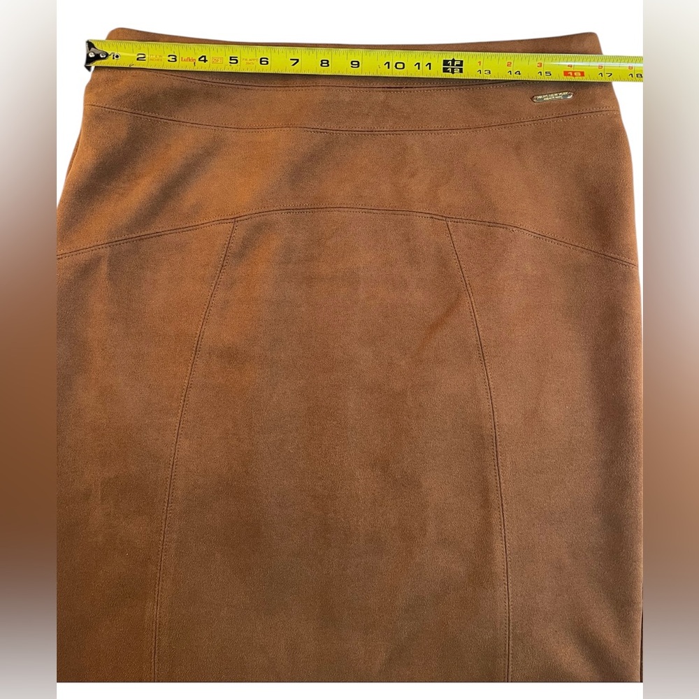 Marc New York Faux Suede Tan Pencil Skirt Women’s Size Medium - Picture 5 of 10